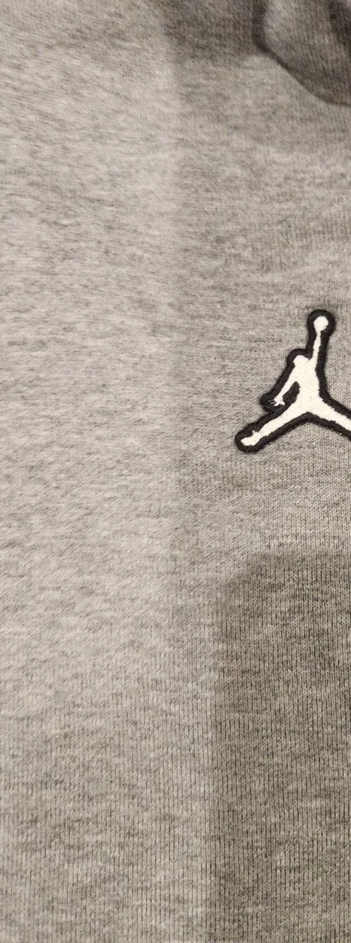 Jordan Light Gray Crewneck Hoodie with Subtle Jumpman